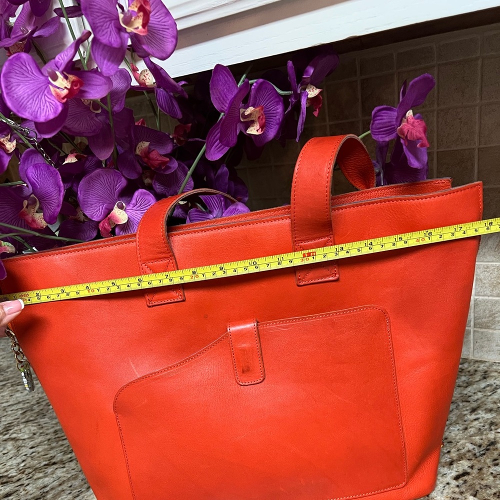 TERRIDA Solar Bag Tote Shopper Genuine Leather Made In Italy.!! - Picture 7 of 10